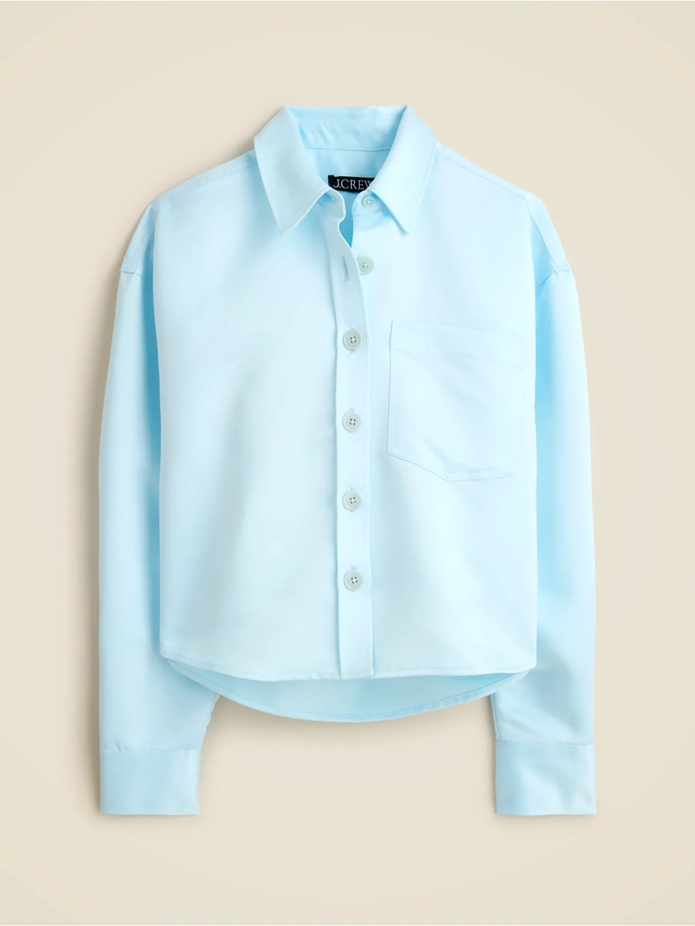 NWT J. Crew Étienne cropped button-up shirt in duchesse satin